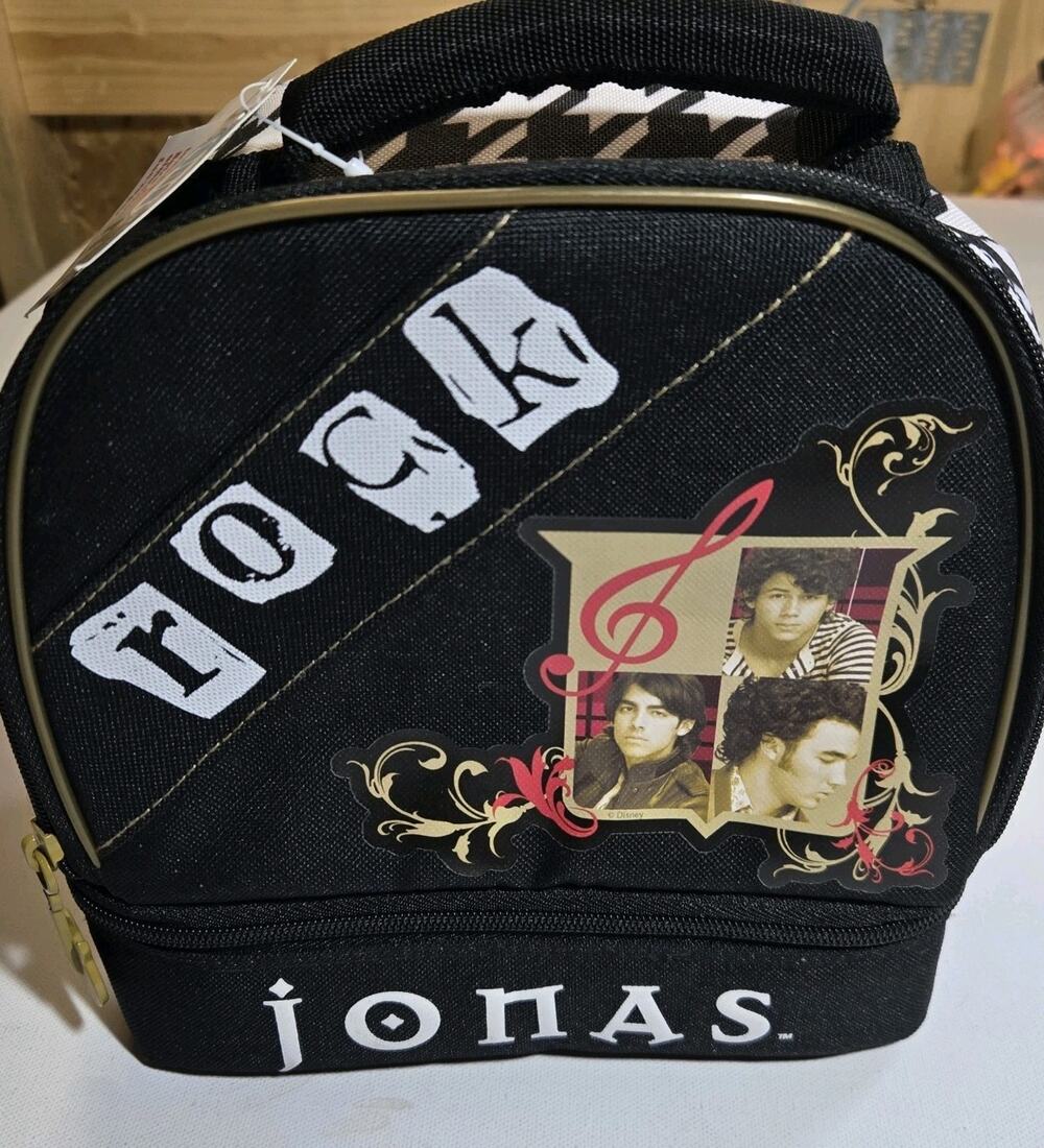 🎸 VINTAGE 2009 DISNEY JONAS BROTHERS INSULATED LUNCH TOTE - NWT 🎸